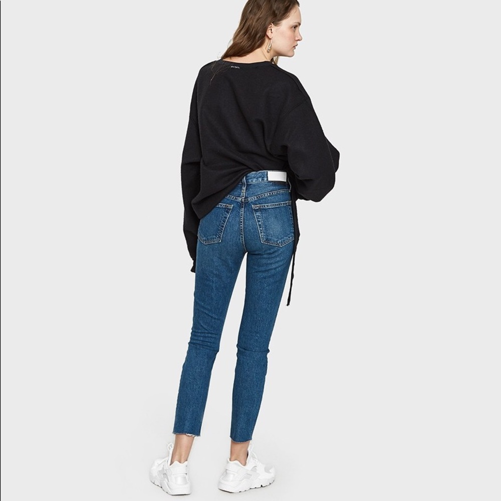 Redone re/done high rise ankle crop dark 24